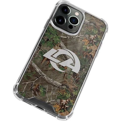 NFL Los Angeles Rams Realtree Xtra Green Camo iPhone 15 Pro Max Clear Case