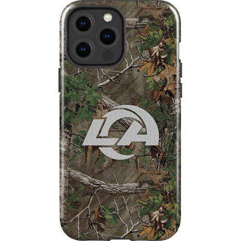 NFL Los Angeles Rams Realtree Xtra Green Camo iPhone 15 Pro Max Impact Case