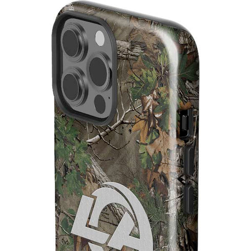 NFL Los Angeles Rams Realtree Xtra Green Camo iPhone 15 Pro Max Impact Case