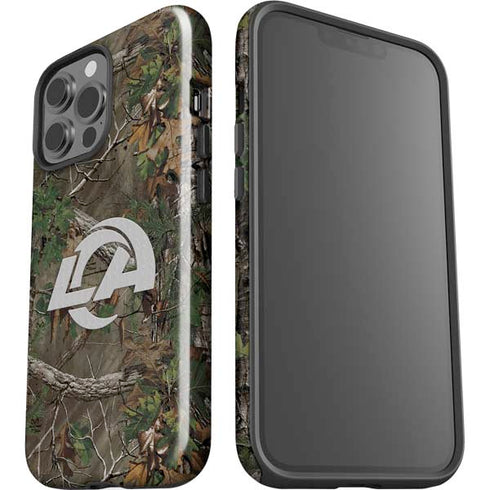 NFL Los Angeles Rams Realtree Xtra Green Camo iPhone 15 Pro Max Impact Case