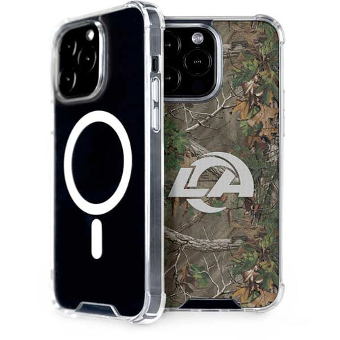 NFL Los Angeles Rams Realtree Xtra Green Camo iPhone 14 Pro Max MagSafe Case