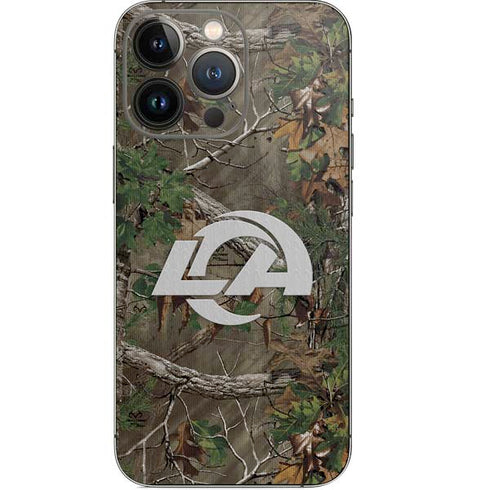 NFL Los Angeles Rams Realtree Xtra Green Camo iPhone 14 Pro Skin