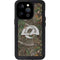 NFL Los Angeles Rams Realtree Xtra Green Camo iPhone 14 Pro Waterproof Case