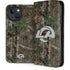 NFL Los Angeles Rams Realtree Xtra Green Camo iPhone 15 Plus Folio Case