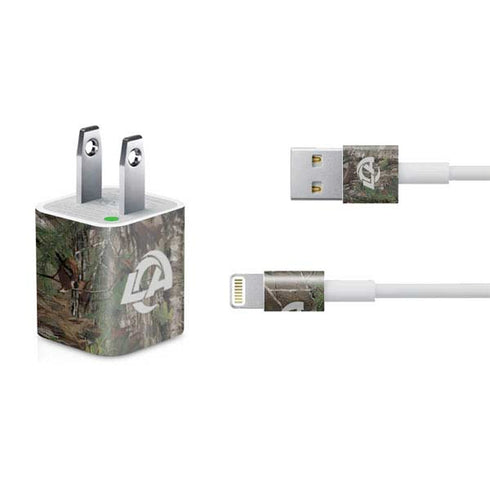 NFL Los Angeles Rams Realtree Xtra Green Camo iPhone Charger (5W USB) Skin