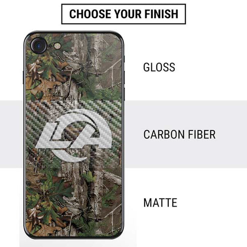 NFL Los Angeles Rams Realtree Xtra Green Camo iPhone SE (2nd & 3rd Gen) Skin