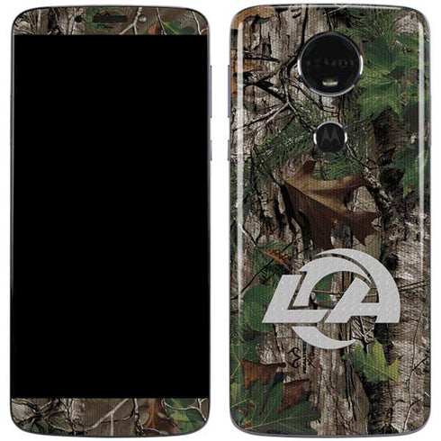 NFL Los Angeles Rams Realtree Xtra Green Camo Moto E5 Plus Skin
