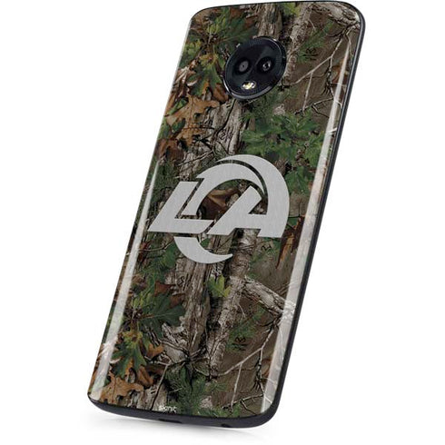 NFL Los Angeles Rams Realtree Xtra Green Camo Moto G6 Skin