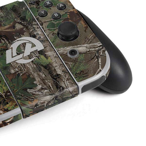 NFL Los Angeles Rams Realtree Xtra Green Camo Nintendo Switch OLED (2021) Skin