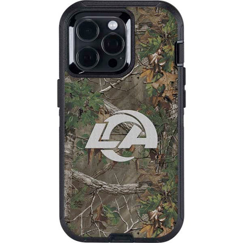 NFL Los Angeles Rams Realtree Xtra Green Camo Otterbox Defender iPhone Skin