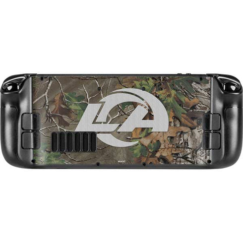 NFL Los Angeles Rams Realtree Xtra Green Camo Steam Deck Handheld Gaming Computer Skin