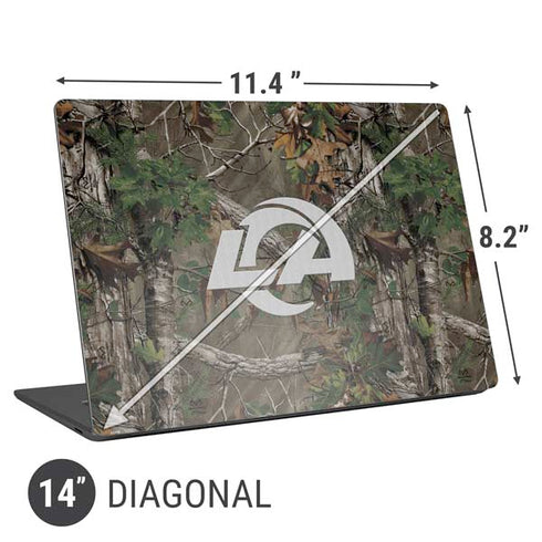 NFL Los Angeles Rams Realtree Xtra Green Camo Universal Laptop 14in (11.4 x 8.2in) Skin