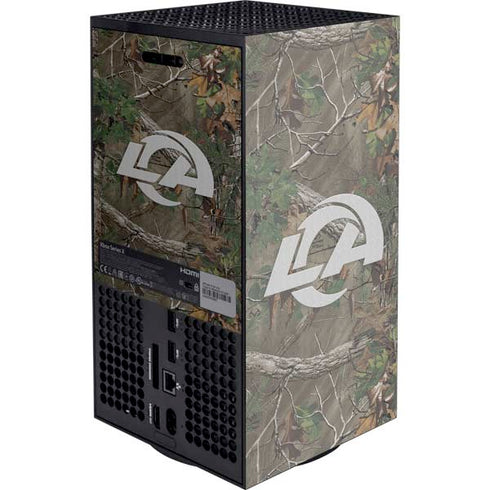 NFL Los Angeles Rams Realtree Xtra Green Camo Xbox Series X Console Skin