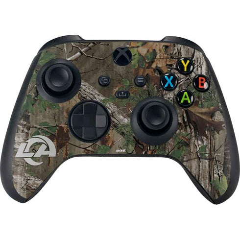 NFL Los Angeles Rams Realtree Xtra Green Camo Xbox Series X Controller Skin