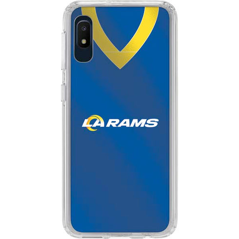 NFL Los Angeles Rams Team Jersey Galaxy A10e Clear Case