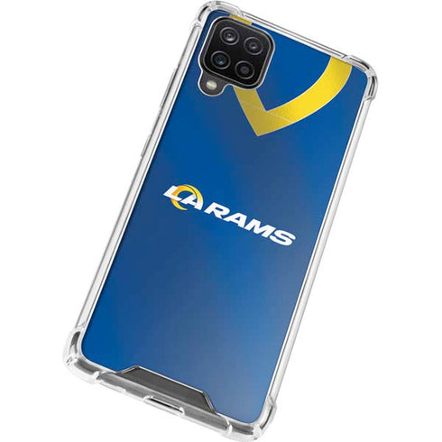 NFL Los Angeles Rams Team Jersey Galaxy A12 Clear Case