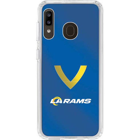 NFL Los Angeles Rams Team Jersey Galaxy A20 Clear Case