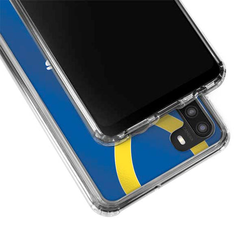 NFL Los Angeles Rams Team Jersey Galaxy A21 Clear Case
