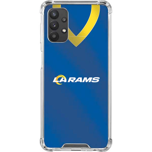 NFL Los Angeles Rams Team Jersey Galaxy A32 5G Clear Case