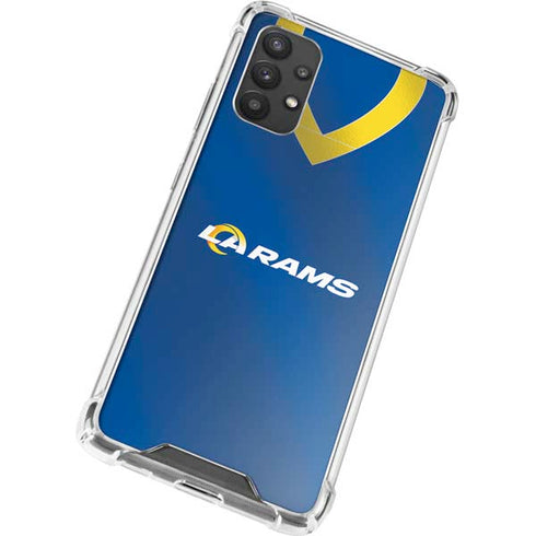 NFL Los Angeles Rams Team Jersey Galaxy A32 5G Clear Case
