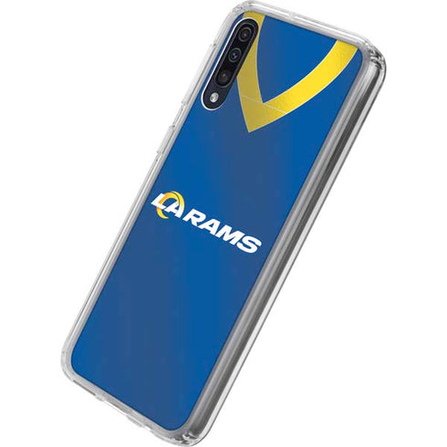 NFL Los Angeles Rams Team Jersey Galaxy A50 Clear Case