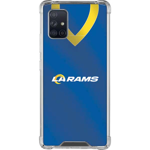 NFL Los Angeles Rams Team Jersey Galaxy A71 5G Clear Case