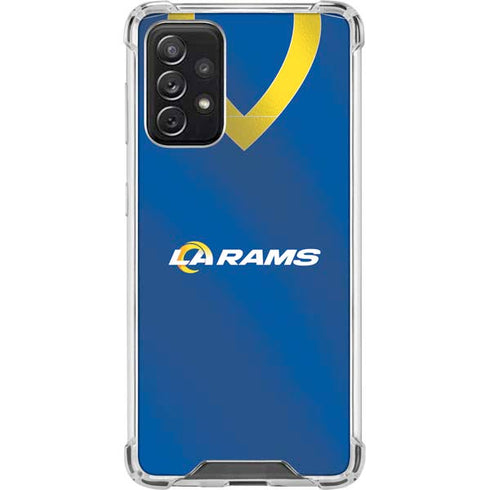 NFL Los Angeles Rams Team Jersey Galaxy A72 5G Clear Case