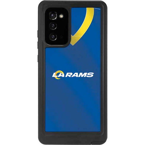 NFL Los Angeles Rams Team Jersey Galaxy Note20 5G Waterproof Case