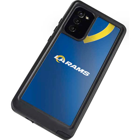 NFL Los Angeles Rams Team Jersey Galaxy Note20 5G Waterproof Case