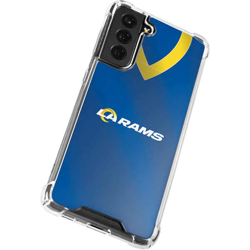 NFL Los Angeles Rams Team Jersey Galaxy S21 FE Clear Case