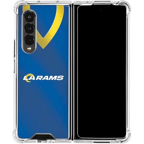 NFL Los Angeles Rams Team Jersey Galaxy Z Fold4 5G Clear Case
