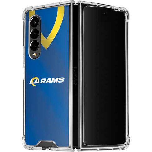 NFL Los Angeles Rams Team Jersey Galaxy Z Fold4 5G Clear Case