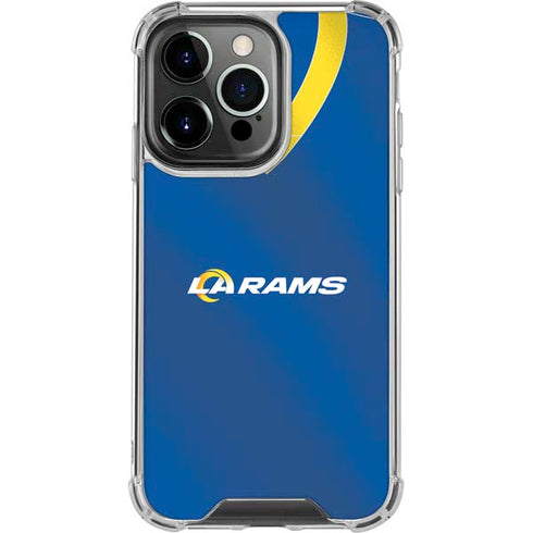 NFL Los Angeles Rams Team Jersey iPhone 13 Pro Clear Case