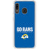 NFL Los Angeles Rams Team Motto Galaxy A20 Clear Case