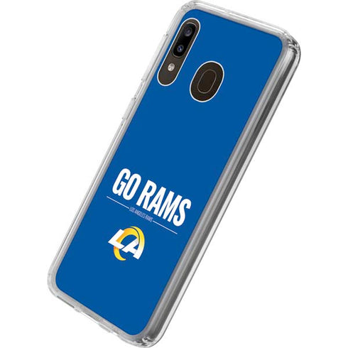 NFL Los Angeles Rams Team Motto Galaxy A20 Clear Case