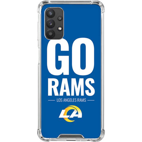 NFL Los Angeles Rams Team Motto Galaxy A32 5G Clear Case