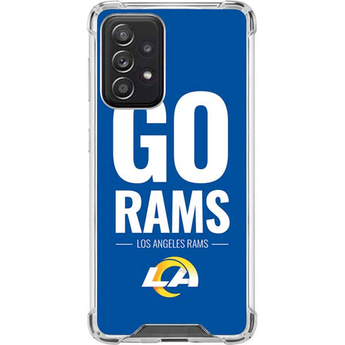 NFL Los Angeles Rams Team Motto Galaxy A52 5G Clear Case