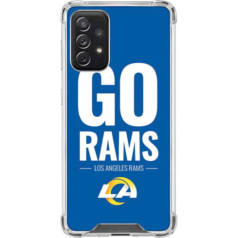 NFL Los Angeles Rams Team Motto Galaxy A72 5G Clear Case
