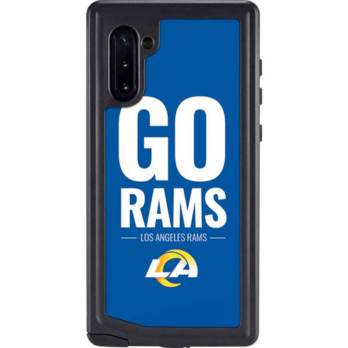 NFL Los Angeles Rams Team Motto Galaxy Note 10 Waterproof Case
