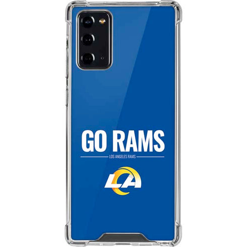 NFL Los Angeles Rams Team Motto Galaxy Note20 5G Clear Case