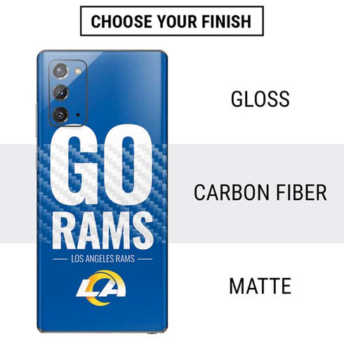 NFL Los Angeles Rams Team Motto Galaxy Note20 5G Skin