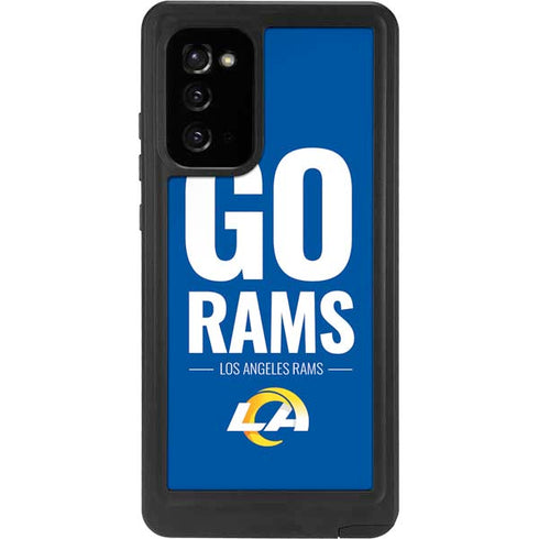 NFL Los Angeles Rams Team Motto Galaxy Note20 5G Waterproof Case