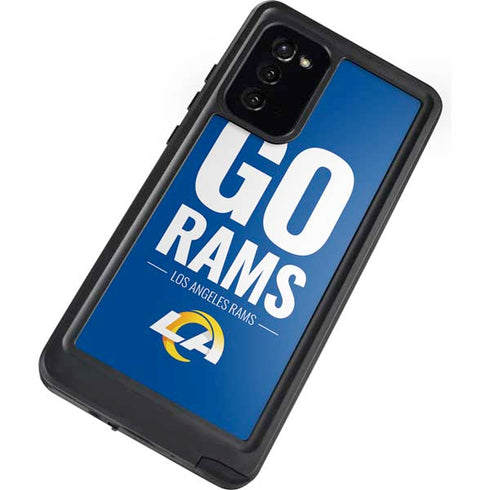 NFL Los Angeles Rams Team Motto Galaxy Note20 5G Waterproof Case