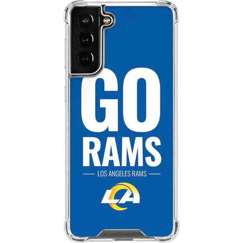 NFL Los Angeles Rams Team Motto Galaxy S21 FE Clear Case