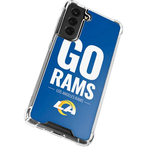 NFL Los Angeles Rams Team Motto Galaxy S21 FE Clear Case