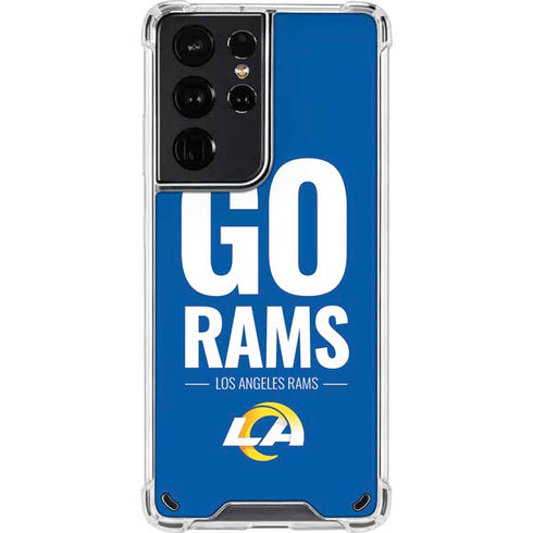 NFL Los Angeles Rams Team Motto Galaxy S21 Ultra 5G Clear Case