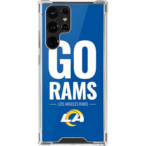 NFL Los Angeles Rams Team Motto Galaxy S22 Ultra Clear Case