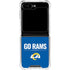 NFL Los Angeles Rams Team Motto Galaxy Z Flip5 5G Clear Case