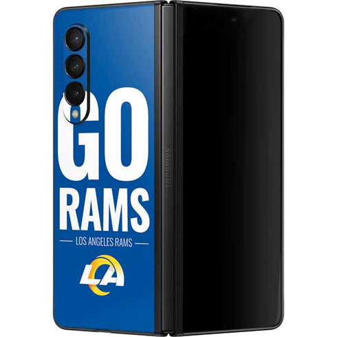 NFL Los Angeles Rams Team Motto Galaxy Z Fold3 5G Skin