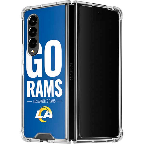 NFL Los Angeles Rams Team Motto Galaxy Z Fold4 5G Clear Case